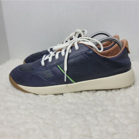 OluKai Dede Kaulele Women's Sneaker Size 10 Navy Leather Casual Shoes Bl20517 - Picture 3 of 10